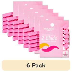 Equate Women's 2 Blade Disposable Razors, Pink (5 Count), Compare to Daisy® - Image 9