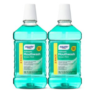 Equate Green Mint Antiseptic Mouthwash for Bad Breath & Plaque Oral Care, 1.5L (2 Count), Compare to Listerine® Freshburst® Active Ingredients - Image 1