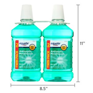 Equate Green Mint Antiseptic Mouthwash for Bad Breath & Plaque Oral Care, 1.5L (2 Count), Compare to Listerine® Freshburst® Active Ingredients - Image 5