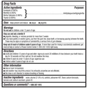 Equate Blue Mint Antiseptic Mouthwash for Bad Breath & Plaque Oral Care, 1.5 L (2 Count), Compare to Listerine® Cool Mint® Active Ingredients - Image 3