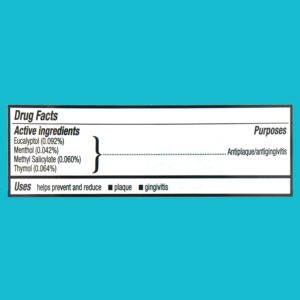 Equate Blue Mint Antiseptic Mouthwash for Bad Breath & Plaque Oral Care, 1.5 L (2 Count), Compare to Listerine® Cool Mint® Active Ingredients - Image 4