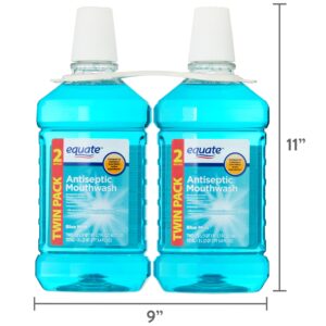 Equate Blue Mint Antiseptic Mouthwash for Bad Breath & Plaque Oral Care, 1.5 L (2 Count), Compare to Listerine® Cool Mint® Active Ingredients - Image 7