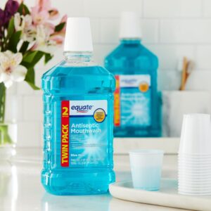 Equate Blue Mint Antiseptic Mouthwash for Bad Breath & Plaque Oral Care, 1.5 L (2 Count), Compare to Listerine® Cool Mint® Active Ingredients - Image 8