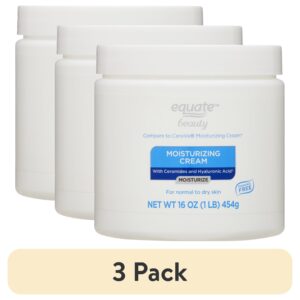 Equate Moisturizing Cream with Ceramides and Hyaluronic Acid for Face Care of Normal to Dry Skin, Fragrance Free, 16 oz, Compare to CeraVe® Moisturizing Cream - Image 3