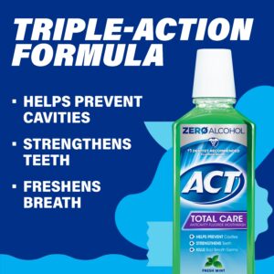 ACT Total Care Anticavity Fluoride Mouthwash, Fresh Mint, 33.8 fl. oz. - Image 31