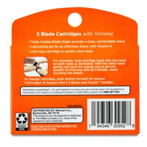 Equate 5 Blade Cartridges with Trimmer, 12 Count - Image 2