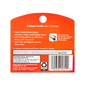 Equate 5 Blade Cartridges with Trimmer, 12 Count - Image 10