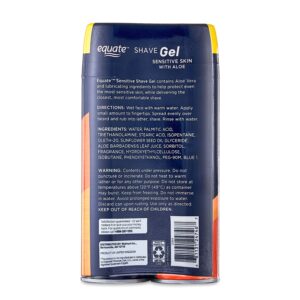 Equate Sensitive Skin Shave Gel with Aloe, 7 oz (2 Count), Compare to Edge® Sensitive Skin Shave Gel - Image 3