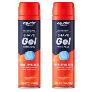 Equate Sensitive Skin Shave Gel with Aloe, 7 oz (2 Count), Compare to Edge® Sensitive Skin Shave Gel - Image 9