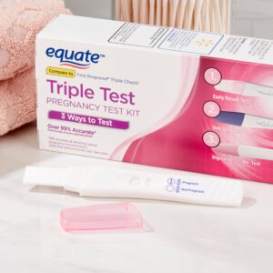 Equate Triple Test Pregnancy Test Pack with Early Result Test, One Step Test, & Digital Test (3 Count), Compare to First Response® Triple Check - Image 3