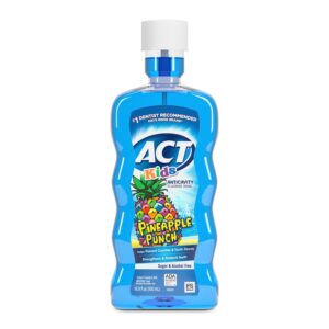 ACT Kids Anticavity Fluoride Mouthwash, Pineapple Punch, 16.9 fl. oz. - Image 38