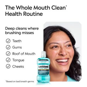 Listerine Zero Alcohol Free Oral Care Mouthwash for Bad Breath, Cool Mint, 1 L - Image 4