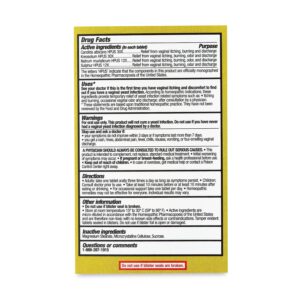 Equate Yeast Relief Tablets for Yeast Infection Symptoms, 60 Count, Compare to AZO Yeast® Plus Active Ingredients - Image 5