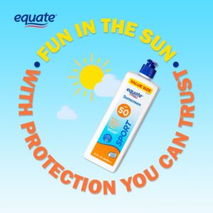 Equate Sport Broad Spectrum Sunscreen Value Size, SPF 50, 32 fl oz - Image 4