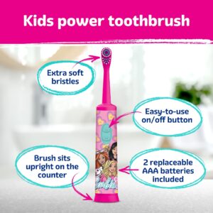 Equate Kids Barbie Oscillating Electric Toothbrush, Battery Powered, Soft Bristles (1 Brush, 2 AAA Batteries) - Image 5