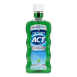 ACT Anticavity Fluoride Mouthwash, Triple Action, Mint, 18 fl. oz. - Image 46