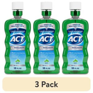 ACT Anticavity Fluoride Mouthwash, Triple Action, Mint, 18 fl. oz. - Image 52