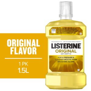 Listerine Original Antiseptic Mouthwash for Bad Breath & Plaque Oral Care, 1.5 L - Image 1