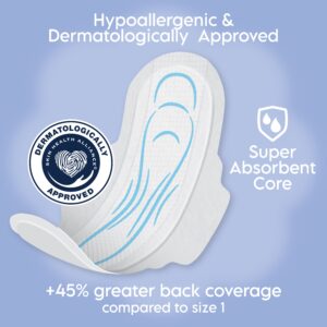 Equate Overnight Ultra Thin Pads with Wings, Size 4, Overnight Protection (38 Count) - Image 3