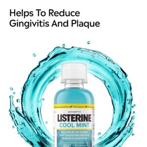 Listerine Cool Mint Antiseptic Travel Mouthwash for Bad Breath, 3.2 oz - Image 4