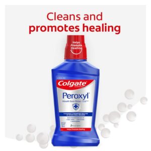 Colgate Peroxyl Mouth Sore Rinse Wash, 1.5% Hydrogen Peroxide, Mild Mint, 16.9 fl oz - Image 50