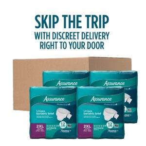 Assurance Unisex Bariatric Briefs, Ultimate Absorbency, XXL, (48 Count) - Image 7