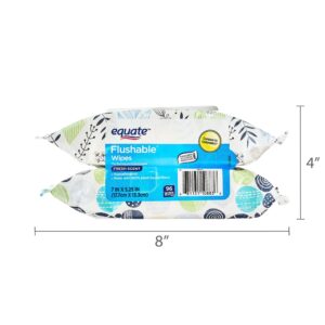 Equate Flushable Wet Wipes, Fresh Scent, 96 Wipes (2 Pack), Compare to Cottonelle® - Image 9