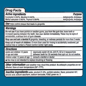 Equate Antiseptic Mouthwash, Blue Mint, 50.7 fl oz, 2 Pack - Image 3