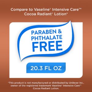 Equate Cocoa Divine Conditioning Skin Lotion, 20.3 fl oz, Compare to Vaseline® Intensive Care™ Coca Radiant® Lotion - Image 3