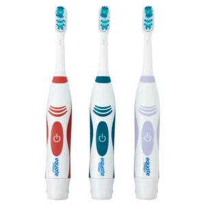 Equate Advanced Dual Action Battery Powered Toothbrush with Replacement Toothbrush Head, Soft Bristles, Color May Vary (1 Brush, 2 Brush Heads, 2 AA Batteries) - Image 6