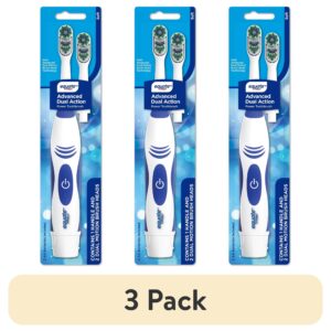 Equate Advanced Dual Action Battery Powered Toothbrush with Replacement Toothbrush Head, Soft Bristles, Color May Vary (1 Brush, 2 Brush Heads, 2 AA Batteries) - Image 15