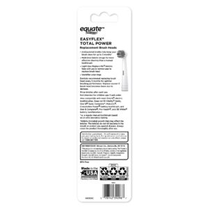 Equate EasyFlex Total Power Replacement Brush Heads for Most Oral-B® Power Toothbrushes, White (2 Count), Compare to Oral-B® Precision Clean® - Image 12