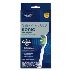 Equate Galaxy Pro USB Sonic Rechargeable Electric Toothbrush, White (1 Handle, 1 Brush Head, 1 USB Charging Case), Compare to Philips® Sonicare® Daily Clean 2100 - Image 12