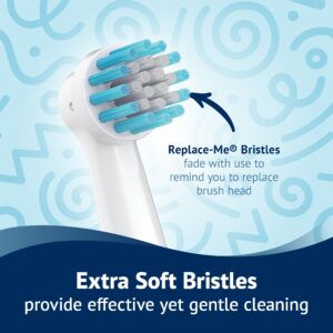 Equate Infinity Kids Battery Power Oscillating Toothbrush with Antibacterial Bristles (1 Handle, 2 Brush Heads, 1 AA Battery) - Image 5