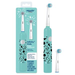 Equate Infinity Kids Battery Power Oscillating Toothbrush with Antibacterial Bristles (1 Handle, 2 Brush Heads, 1 AA Battery) - Image 11