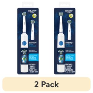 Equate Infinity Power Battery Power Oscillating Toothbrush with Antibacterial Bristles (1 Handle, 2 Brush Heads, 1 AA Battery), Compare to Oral-B® Pro-Health® - Image 10