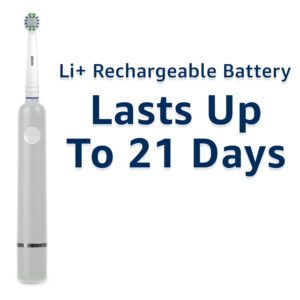 Equate Infinity Pro Power Rechargeable Electric Toothbrush, White (1 Handle, 2 Brush Heads), Compare to Oral-B® Vitality® Pro 500 Toothbrush - Image 6