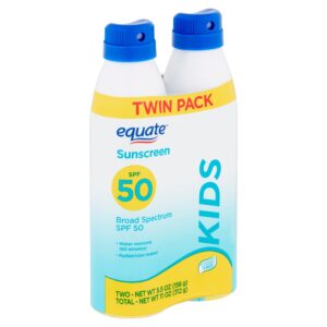 Equate Kids Broad Spectrum Sunscreen Spray Twin Pack, SPF 50, 5.5 oz, 2 Count - Image 4