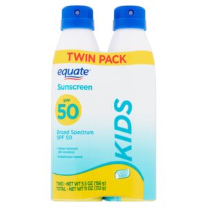 Equate Kids Broad Spectrum Sunscreen Spray Twin Pack, SPF 50, 5.5 oz, 2 Count - Image 6