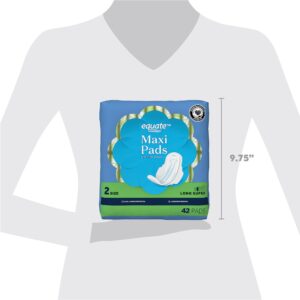Equate Maxi Pads with Wings, Size 2, Long Super Protection (42 Count) - Image 7