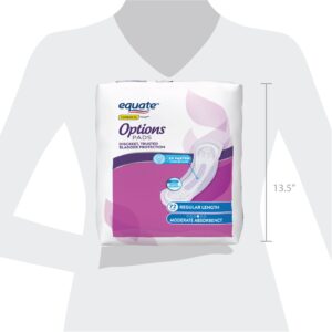 Equate Options Women's Incontinence Pads, Moderate Absorbency, Regular Length (72 Count), Compare to Poise® - Image 8