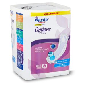 Equate Options Women's Incontinence Pads, Moderate Absorbency, Regular Length (72 Count), Compare to Poise® - Image 15