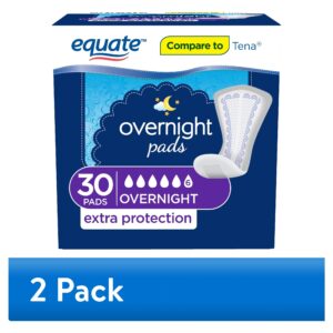 Equate Women's Overnight Incontinence Pads, Ultimate Absorbency (30 Count), Compare to Tena® - Image 6