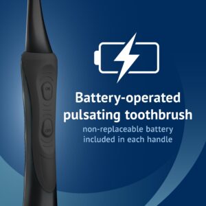 Equate Polaris Deep Cleaning VibraClean Powered Toothbrush with Charcoal Bristles, Soft Bristles (2 Count) - Image 7