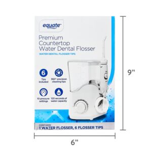 Equate Premium Countertop Water Flosser with Flosser Tips and 120 Seconds of Water Capacity (1 Water Flosser, 6 Flosser Tips) - Image 8