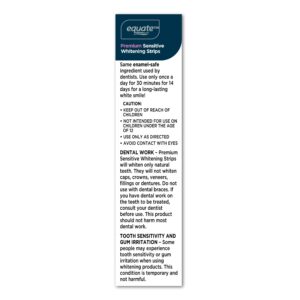 Equate Premium Sensitive Teeth Whitening Strips, 14 EasyFit Treatments, Enamel Safe - Image 7