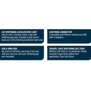 Equate Teeth Whitening Kit (4 Gel Pens + 1 LED Light), Compare to Smile Direct™ Bright On, compare to Smile Direct™ Bright On - Image 4