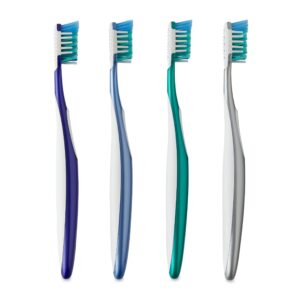Equate Pure Health Toothbrush with Tongue & Cheek Cleaner, Soft Bristles (4 Count), Compare to Oral-B® Crossaction™ All In One™ - Image 5