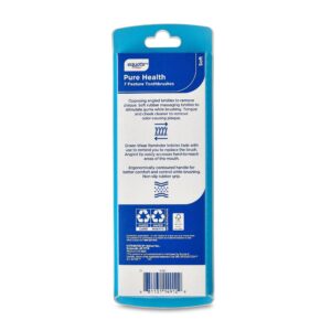 Equate Pure Health Toothbrush with Tongue & Cheek Cleaner, Soft Bristles (4 Count), Compare to Oral-B® Crossaction™ All In One™ - Image 7