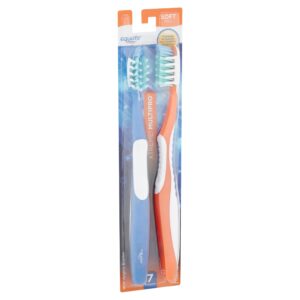 Equate Pure Health Toothbrush with Tongue & Cheek Cleaner, Soft Bristles (4 Count), Compare to Oral-B® Crossaction™ All In One™ - Image 10